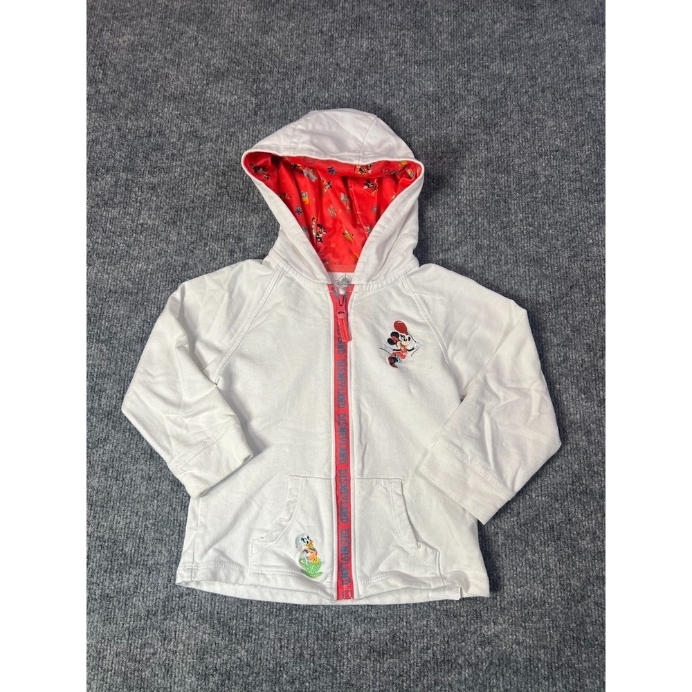 Disney Girls XXS 98cm Zip Hoodie Jacket Minnie Mouse Disneycore Y2K Cozy